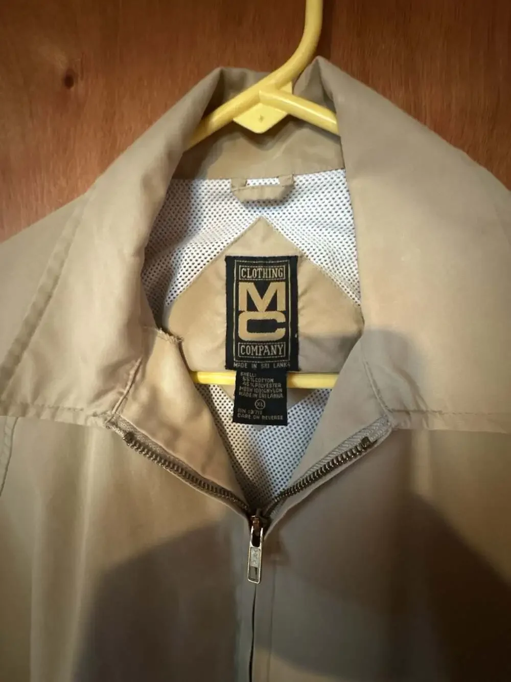 Vintage MC Clothing Company Tan Harrington Bomber Jacket